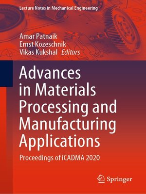 cover image of Advances in Materials Processing and Manufacturing Applications